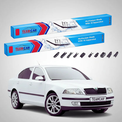 Ștergătoare Skoda Octavia II 1Z3 02-10.2004 | Set Față Flat Universal – TeamCar®