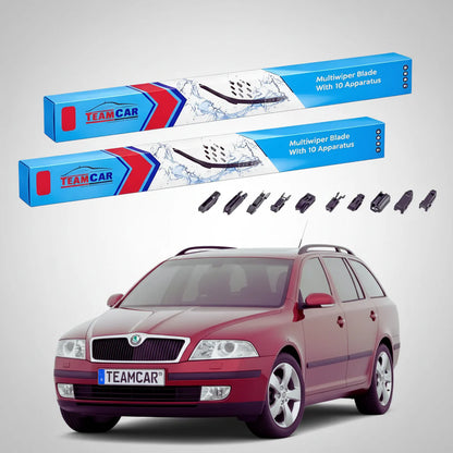 Ștergătoare Skoda Octavia II Combi 1Z5 02-10.2004 | Set Față Flat – TeamCar®