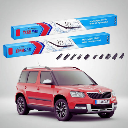 Ștergătoare Skoda Yeti 5L 2009-2017 | Set Față Flat – TeamCar®
