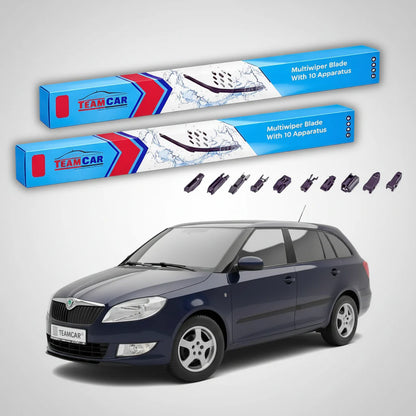 Ștergătoare Skoda Fabia II Combi 5J5 2013-2014 | Set Față Flat – TeamCar®