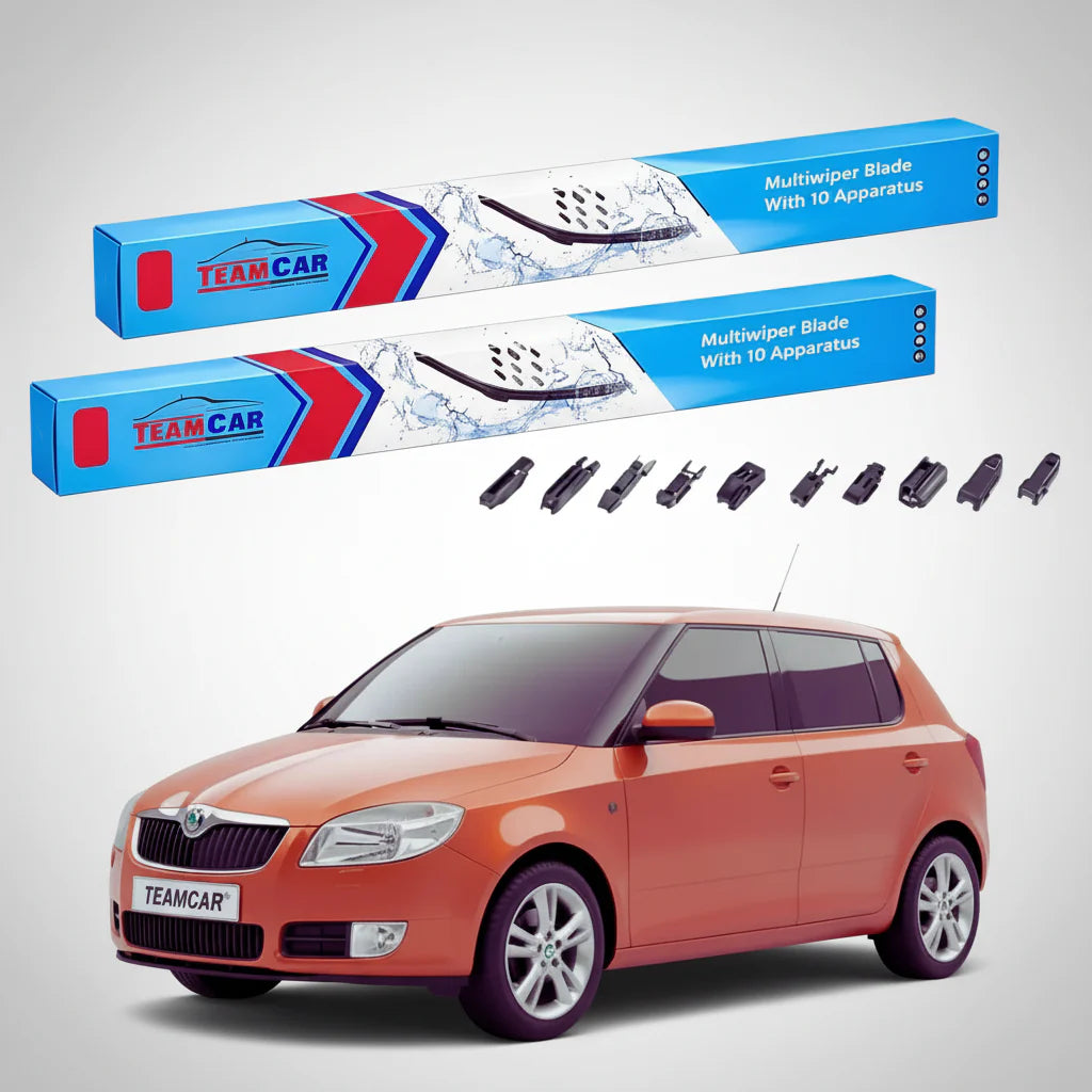 Ștergătoare Skoda Fabia II 5J2 2013-2014 | Set Față Flat – TeamCar®