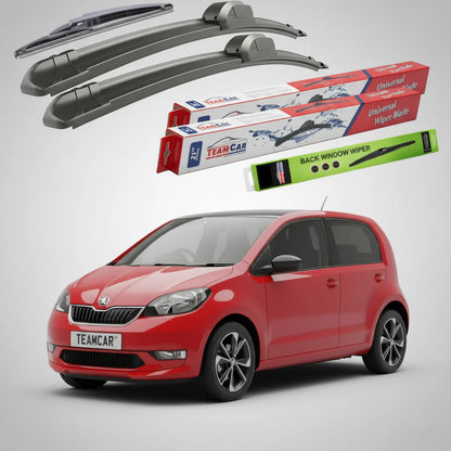 Ștergătoare Skoda Citigo-e iV NE1 2019-2024 | Set Față+Spate Flat – TeamCar®