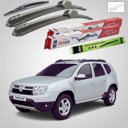 Ștergătoare Dacia Duster I (2010–2014) Flat | Set Față Spate 4x2 – TeamCar®