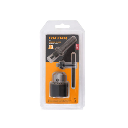 Set mandrina 13 mm cu cheie si adaptor SDS-Plus ROTOR - 221.ro