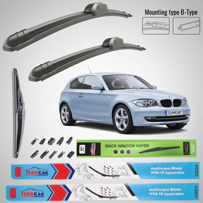Ștergătoare BMW Seria 1 E81 (2006–2012) Flat | Set Complet – TeamCar®