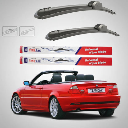 Ștergătoare BMW Seria 3 E46 Cabrio (1999–2006) Flat | Set Față – TeamCar®