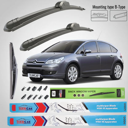 Ștergătoare Citroen C4 (2004–2008) Flat | Set Complet – TeamCar®