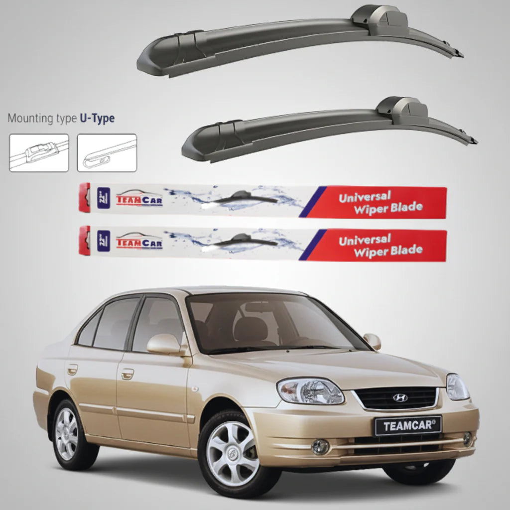 Ștergătoare Hyundai Accent (2003–2006) Flat | Set față – TeamCar®