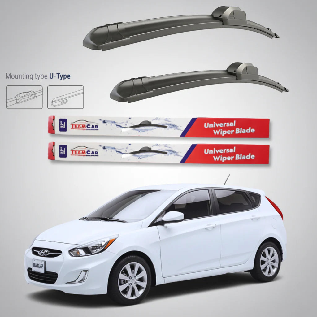 Ștergătoare Hyundai Accent Hatchback (2010–2014) Flat | Set față – TeamCar®