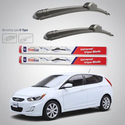 Ștergătoare Hyundai Accent Hatchback (2010–2014) Flat | Set față – TeamCar®