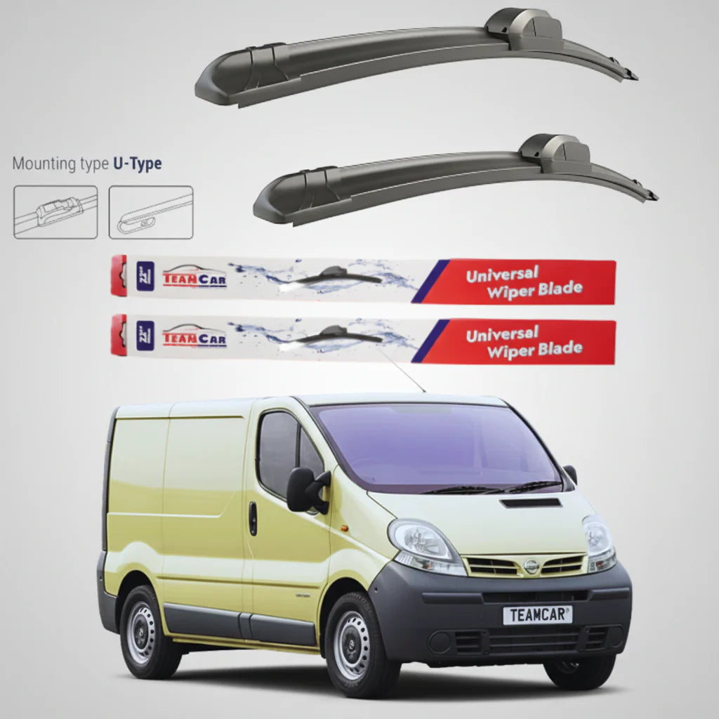 Ștergătoare Nissan Primastar VAN (2001–2014) Flat | Set față – TeamCar®