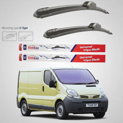 Ștergătoare Nissan Primastar VAN (2001–2014) Flat | Set față – TeamCar®