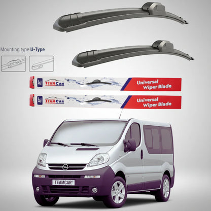 Ștergătoare Opel Vivaro Bus L2H1 (2001–2006) Flat | Set față – TeamCar®