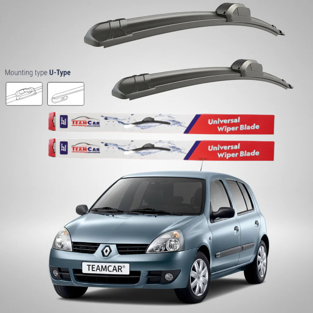 Ștergătoare Renault Clio II Hatchback 5 Uși Facelift (2001–2005) TeamCar® – Flat | Set față