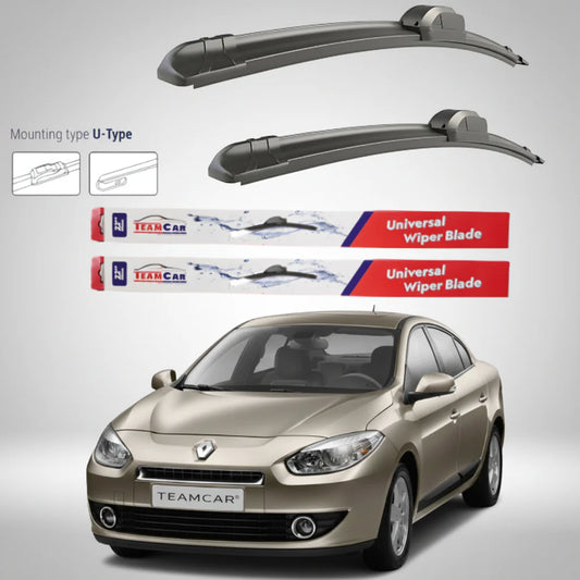 Ștergătoare Renault Fluence (2009–2016) TeamCar® – Set față | Flat