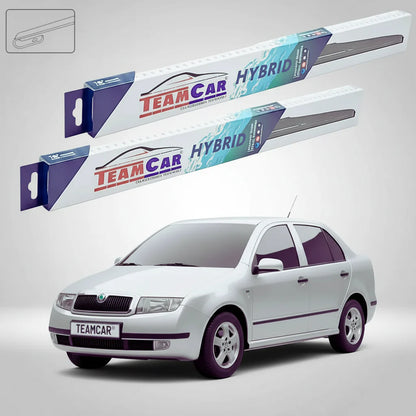 Ștergătoare Skoda Fabia I 6Y3 1999-2007 | Set Față Hibrid – TeamCar®