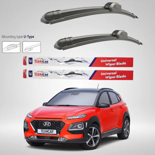 Ștergătoare Hyundai Kona (2017–2020) Flat | Set față – TeamCar®