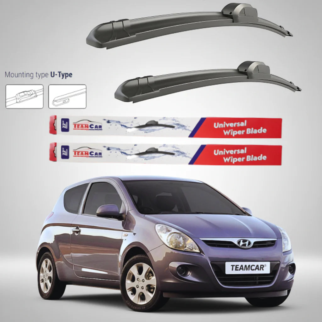 Ștergătoare Hyundai i20 3 uși (2008–2012) Flat | Set față – TeamCar®
