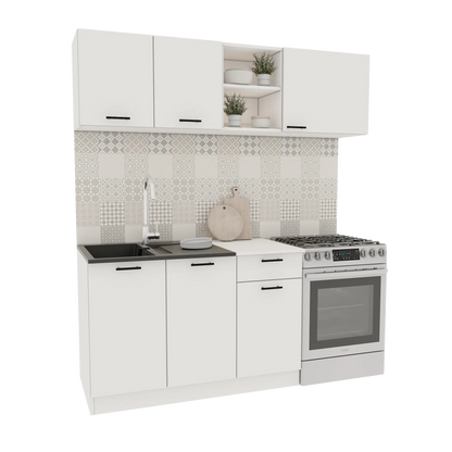 Set Bucatarie haaus Kara, Alb, L 180 cm