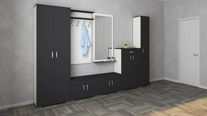 Set Hol haaus Como V1, Antracit/Alb, L 300 cm