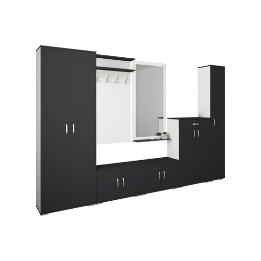 Set Hol haaus Como V1, Antracit/Alb, L 300 cm