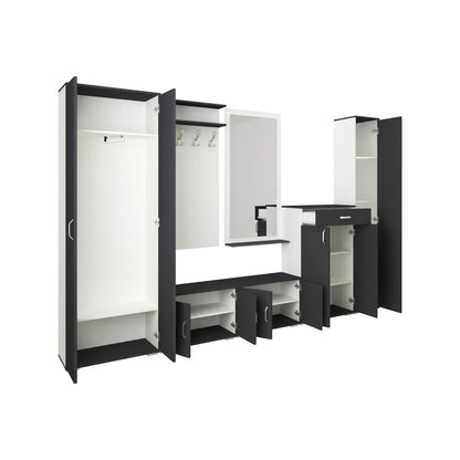 Set Hol haaus Como V1, Antracit/Alb, L 300 cm