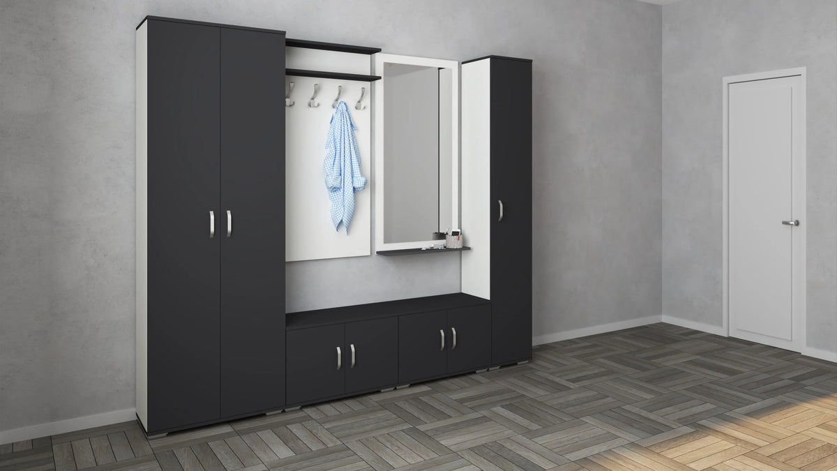 Set Hol haaus Como V2, Antracit/Alb, L 230 cm