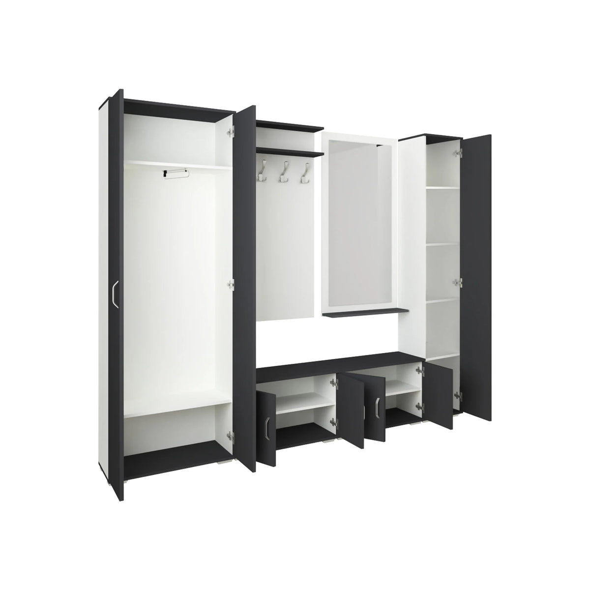 Set Hol haaus Como V2, Antracit/Alb, L 230 cm
