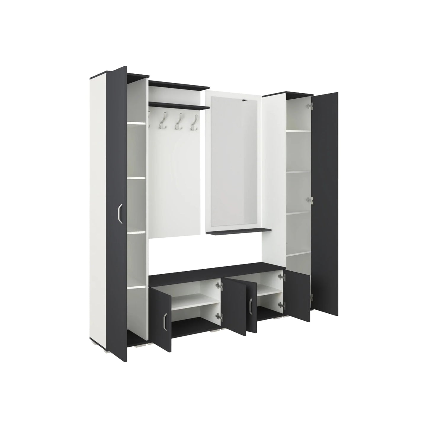 Set Hol haaus Como V3, Antracit/Alb, L 200 cm