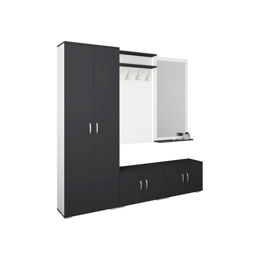 Set Hol haaus Como V5, Antracit/Alb, L 200 cm
