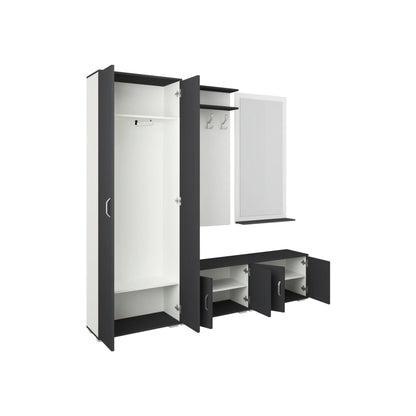 Set Hol haaus Como V5, Antracit/Alb, L 200 cm