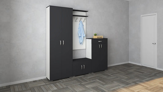 Set Hol haaus Como V6, Antracit/Alb, L 200 cm