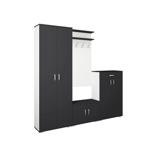 Set Hol haaus Como V6, Antracit/Alb, L 200 cm
