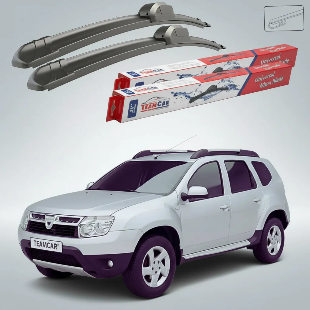 Ștergătoare Dacia Duster I (2010–2014) Flat | Set Față 4x2 Upgrade – TeamCar®