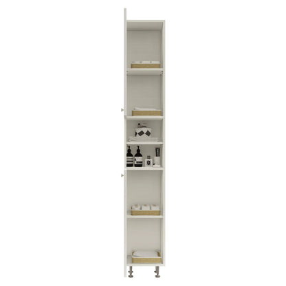 Soldat Baie haaus Zaria, 2 Usi, Alb lucios/Alb, MDF, L 30 x l 27 x H 190 cm