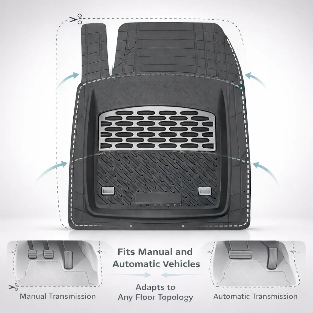 Covorase Hyundai Santa Fe 2006-2012 | Cauciuc Tavita | Silver