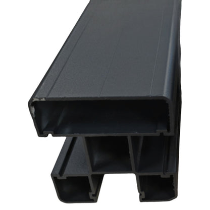 Stalp din Aluminiu pentru Gard, Naimeed D6475, 187x7x7 cm, Negru