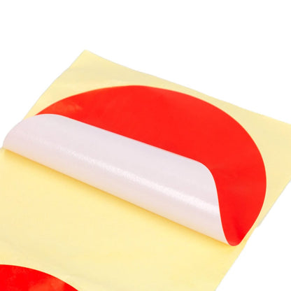 Stickere rotunde uni 13cm rezistente la apă - roșu (set 40 buc)