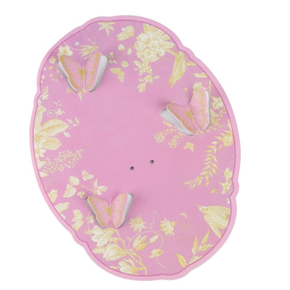 Suport vintage rotund pentru flori - roz (set 10 buc) - 21x28cm