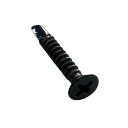 Surub pentru fixarea sinei de placa de gard, fier zincat, Naimeed D6482, 25x3 mm, Negru