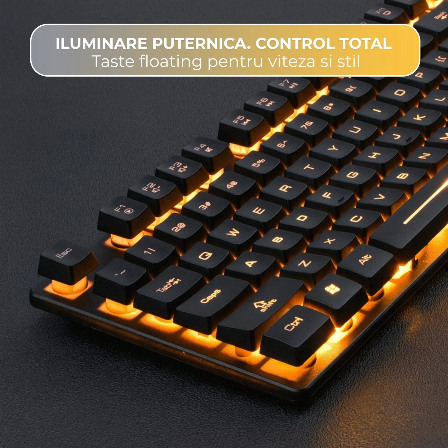 Tastatura Mecanica Timebox – Design Slim cu Iluminare LED, Tehnologie Whisper-Quiet 37dB, Taste Floating Inteligente, Layout Ergonomic, Conectare prin Cablu USB, Ideala pentru Office si Gaming, Negru - 221.ro