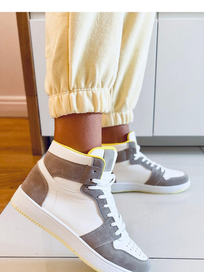 Tenişi Inello, Model 170606, Bej - material imitație de piele  Footbed pânză