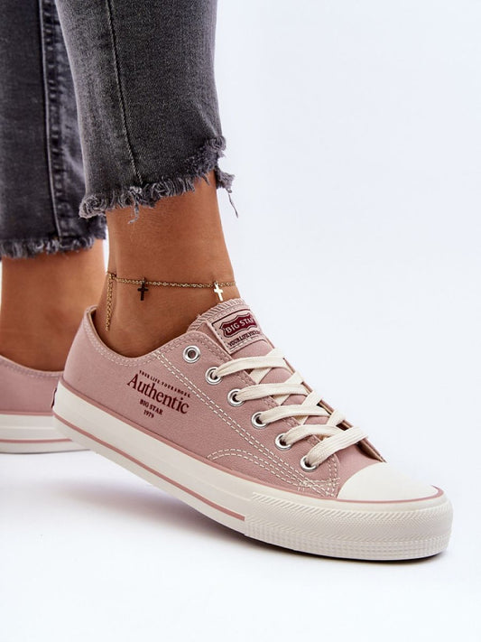 Tenişi Step in style, Model 194990, Roz - material pânză  Footbed pânză  Înălţimea carâmbului 5 cm Înălțimea tălpii 3 cm