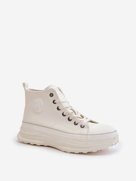 Tenişi Step in style, Model 199904, Alb - material imitație de piele  Căptușeală pătură de pantofi  Footbed pânză  Înălţimea carâmbului 9.5 cm Înălţimea platformei 4.5 cm