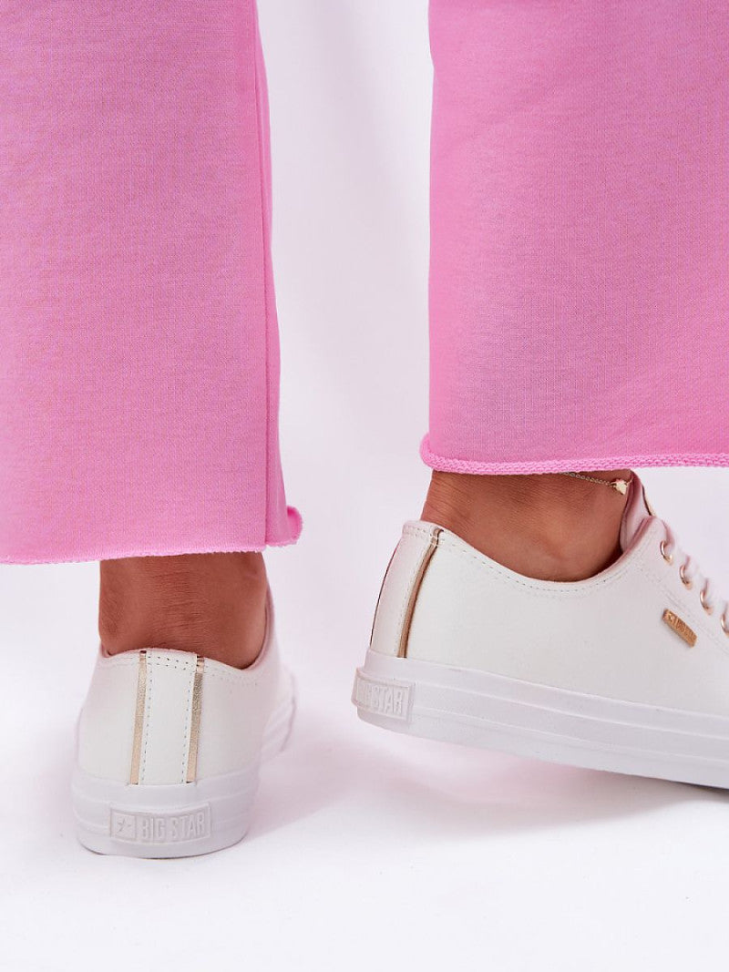 Tenişi Step in style, Model 211352, Alb - material imitație de piele  Footbed pânză  Înălţimea carâmbului 6 cm Înălțimea tălpii 3 cm