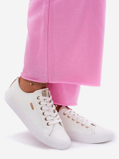 Tenişi Step in style, Model 211352, Alb - material imitație de piele  Footbed pânză  Înălţimea carâmbului 6 cm Înălțimea tălpii 3 cm