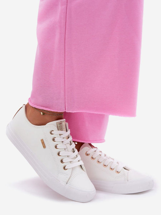 Tenişi Step in style, Model 211352, Alb - material imitație de piele  Footbed pânză  Înălţimea carâmbului 6 cm Înălțimea tălpii 3 cm