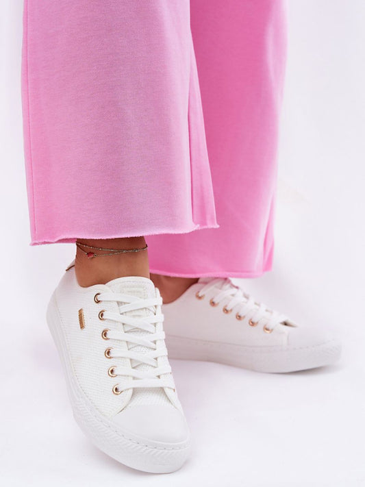 Tenişi Step in style, Model 211356, Alb - material pânză  Footbed pânză  Înălţimea carâmbului 6 cm Înălțimea tălpii 2.5 cm