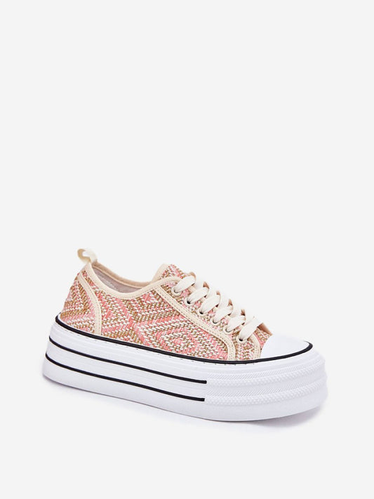 Tenişi Step in style, Model 214395, Roz - material plastic  Footbed imitație de piele  Înălţimea carâmbului 6.5 cm Înălţimea platformei 4.5 cm