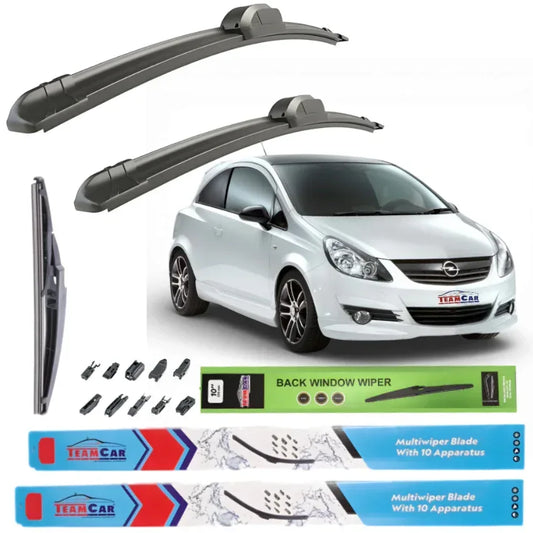 Ștergătoare Opel Corsa D 3 doors (2006-2010) TeamCar® – Set Complet - 221.ro